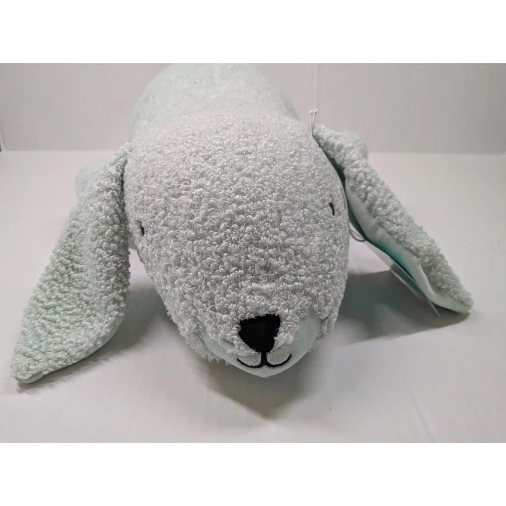 Pillowfort Weighted Bunny Plush Kids' Throw Pillow MInt Green